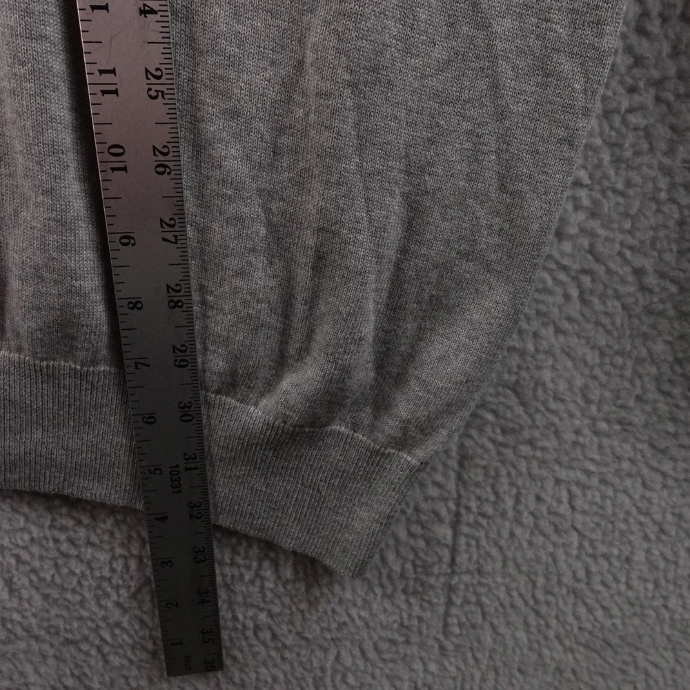 Vineyard Vines Mens Gray Cotton Cashmere‎ 1/4 Zip Mock Neck Sweater XXL